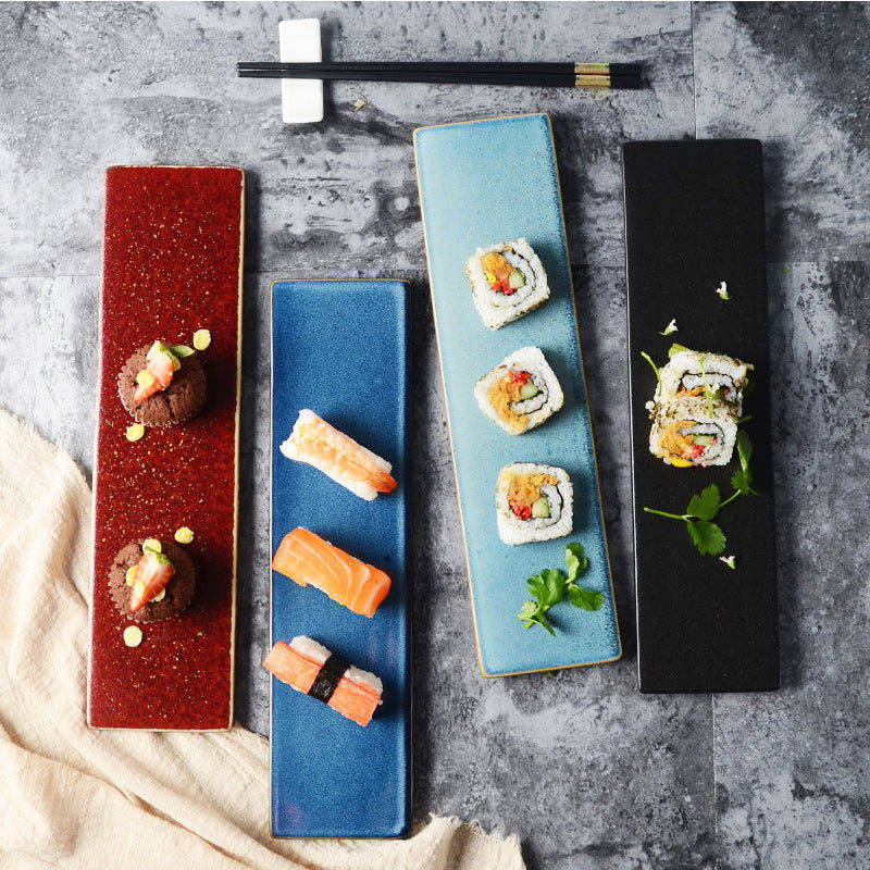 Creative Japanese Style Sushi Plate Ceramic Flat Plate - Walfos® Kitchenware