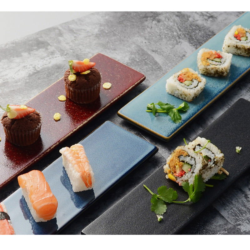 Creative Japanese Style Sushi Plate Ceramic Flat Plate - Walfos® Kitchenware