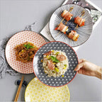 Creative Japanese ceramic plate large flat plate - Walfos® Kitchenware