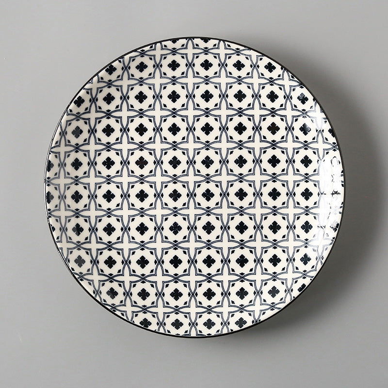 Creative Japanese ceramic plate large flat plate - Walfos® Kitchenware