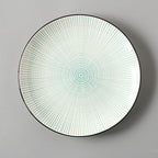 Creative Japanese ceramic plate large flat plate - Walfos® Kitchenware
