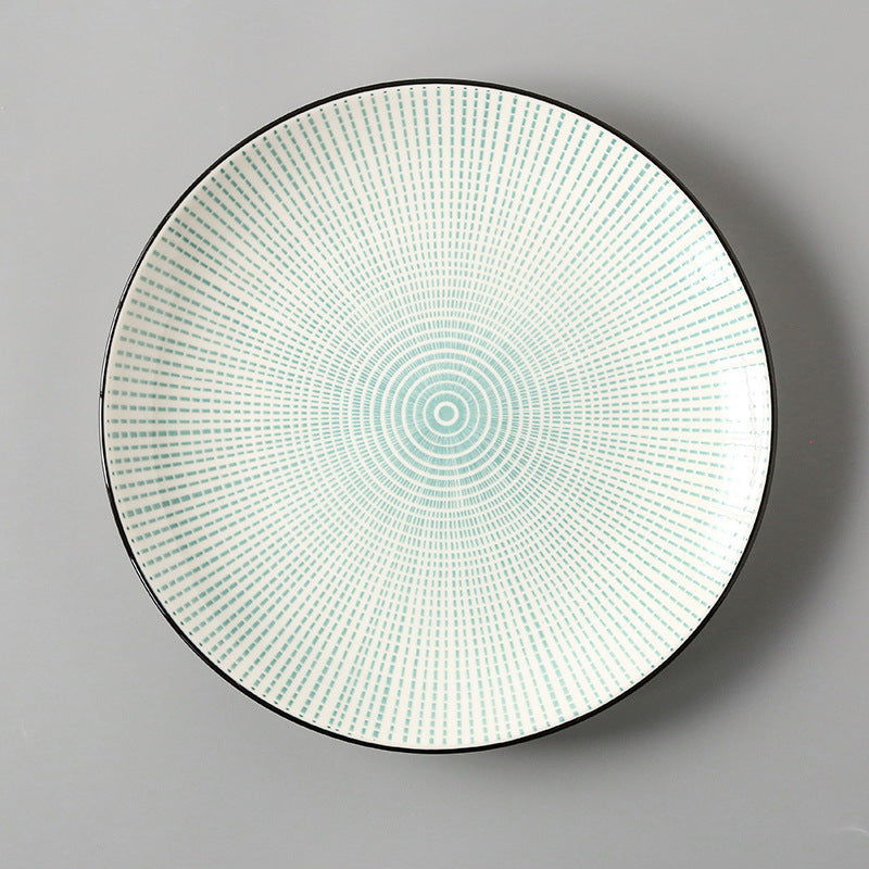 Creative Japanese ceramic plate large flat plate - Walfos® Kitchenware