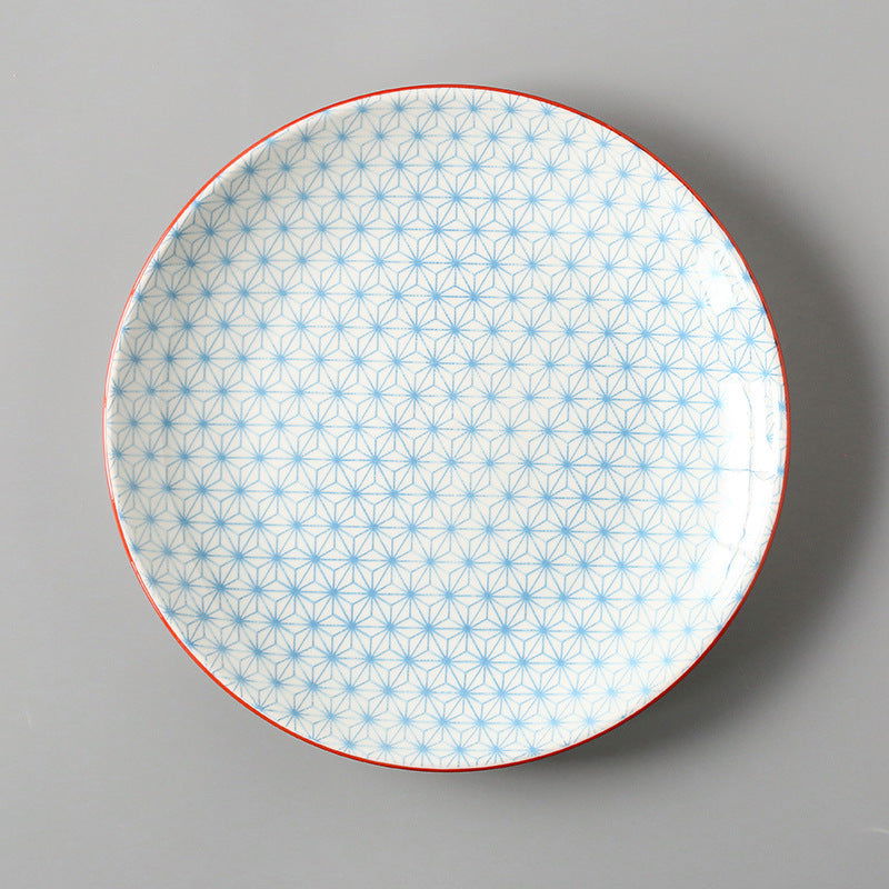 Creative Japanese ceramic plate large flat plate - Walfos® Kitchenware