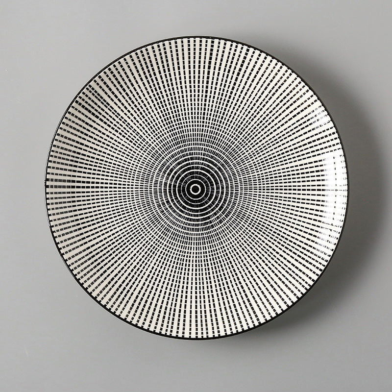 Creative Japanese ceramic plate large flat plate - Walfos® Kitchenware