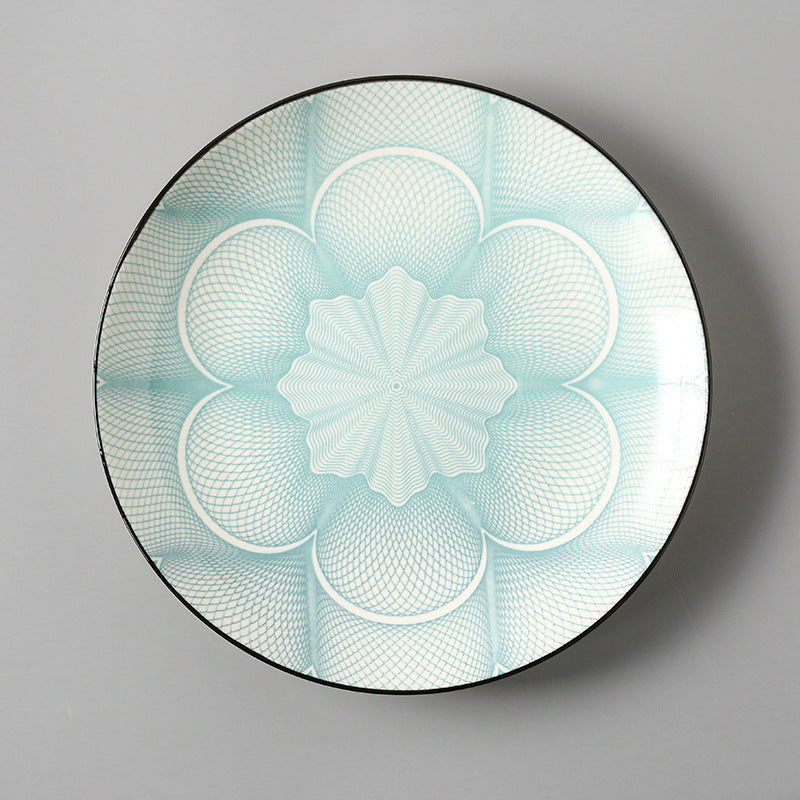 Creative Japanese ceramic plate large flat plate - Walfos® Kitchenware