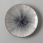 Creative Japanese ceramic plate large flat plate - Walfos® Kitchenware