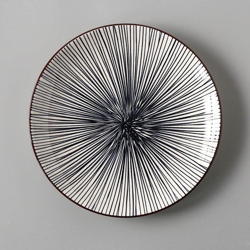 Creative Japanese ceramic plate large flat plate - Walfos® Kitchenware