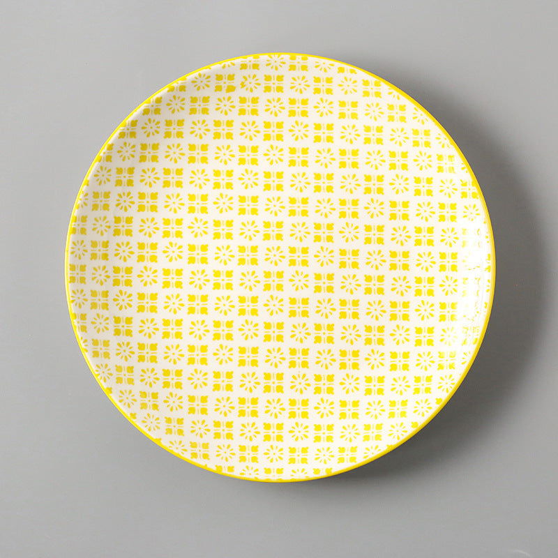 Creative Japanese ceramic plate large flat plate - Walfos® Kitchenware