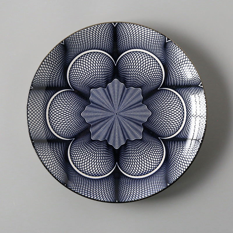 Creative Japanese ceramic plate large flat plate - Walfos® Kitchenware