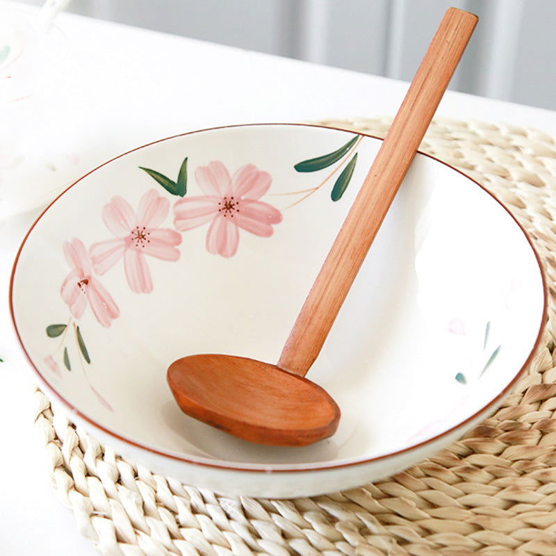 Domeiran Japanese Hand-painted Sakura Noodle Bowl Ceramic Bowl Noodle Bowl - Walfos® Kitchenware