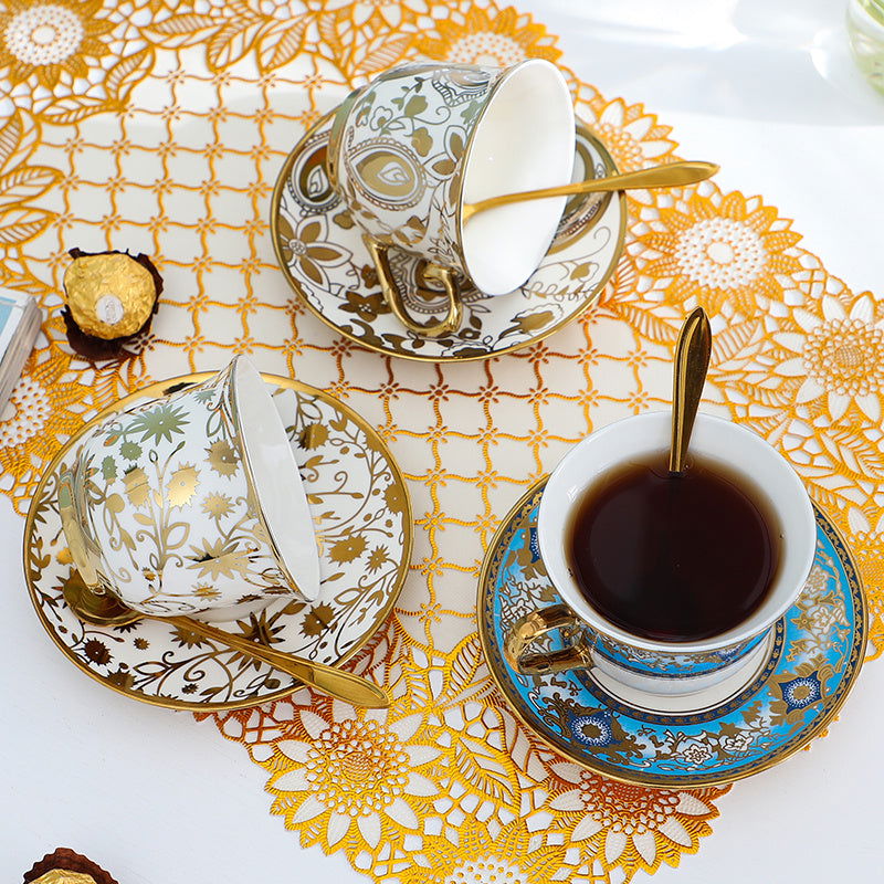 European-style Bone China Coffee Set British Afternoon Tea Cup Simple Household - Walfos® Kitchenware