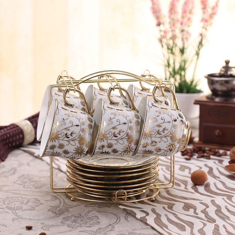 European-style Bone China Coffee Set British Afternoon Tea Cup Simple Household - Walfos® Kitchenware