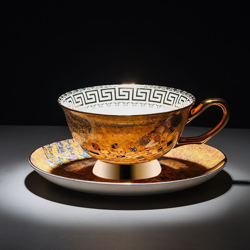 European Retro Coffee Cup Suit Bone China Good-looking - Walfos® Kitchenware