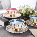European Small Luxury Coffee Cup Set Bone China Tea Set Ceramic English Phnom Penh Black Tea Cup Flower Tea Cup - Walfos® Kitchenware