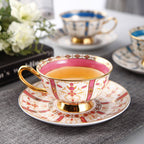 European Small Luxury Coffee Cup Set Bone China Tea Set Ceramic English Phnom Penh Black Tea Cup Flower Tea Cup - Walfos® Kitchenware