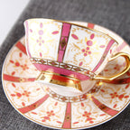 European Small Luxury Coffee Cup Set Bone China Tea Set Ceramic English Phnom Penh Black Tea Cup Flower Tea Cup - Walfos® Kitchenware