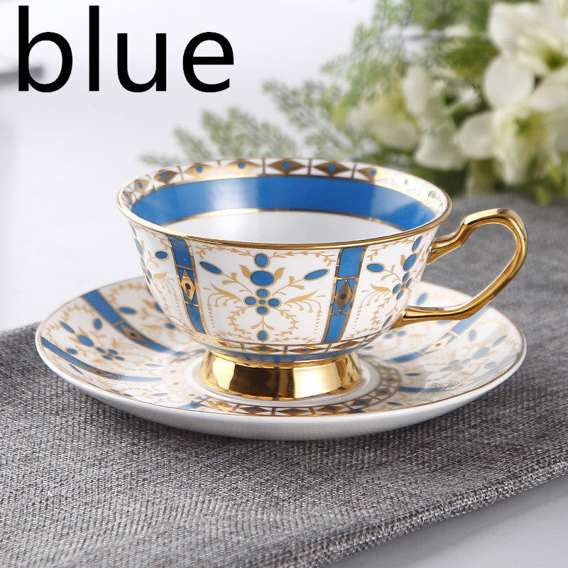 European Small Luxury Coffee Cup Set Bone China Tea Set Ceramic English Phnom Penh Black Tea Cup Flower Tea Cup - Walfos® Kitchenware
