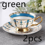 European Small Luxury Coffee Cup Set Bone China Tea Set Ceramic English Phnom Penh Black Tea Cup Flower Tea Cup - Walfos® Kitchenware
