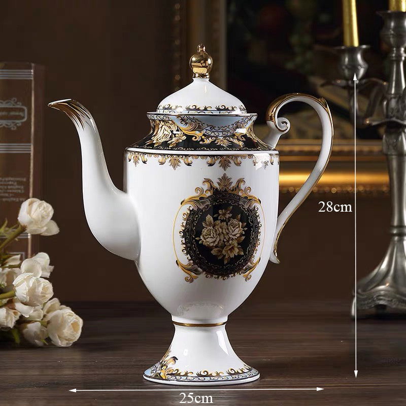 European Style Small Luxury Bone China Coffee Cup Saucer British Court - Walfos® Kitchenware