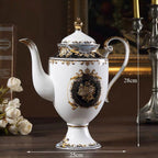 European Style Small Luxury Bone China Coffee Cup Saucer British Court - Walfos® Kitchenware