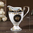 European Style Small Luxury Bone China Coffee Cup Saucer British Court - Walfos® Kitchenware