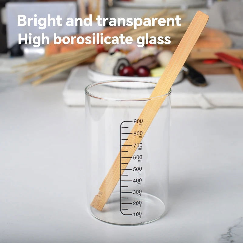 Fermentation culture dish with scale natural yeast rapid fermentation tank Fermentation tank Glass sealed bottle Baking device - Walfos® Kitchenware