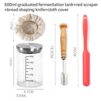 Fermentation culture dish with scale natural yeast rapid fermentation tank Fermentation tank Glass sealed bottle Baking device - Walfos® Kitchenware