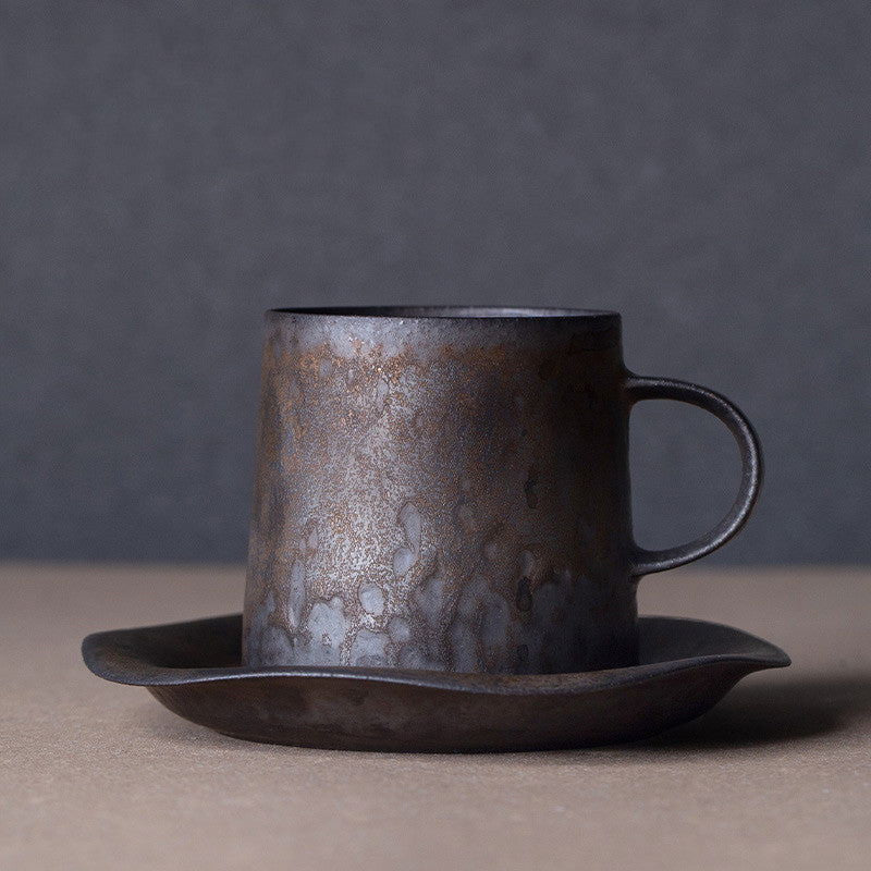 Flowing Year Coffee Cup Japanese Exquisite Cup And Saucer Set Creative Gilt Retro Mug Tea Cup Home - Walfos® Kitchenware