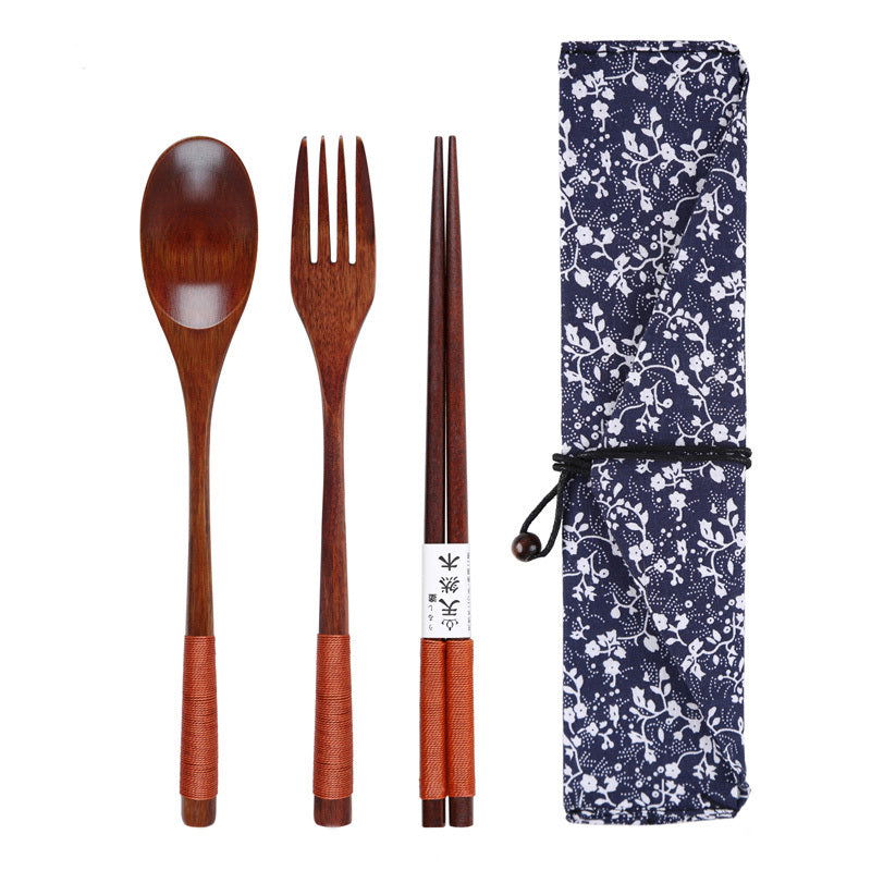 Free Shipping Japanese Style Chopsticks Spoon Set Portable Tableware Set - Walfos® Kitchenware