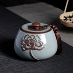 Ge Kiln Tea Jar Relief Sealed Tank Medium Tea Package Box - Walfos® Kitchenware