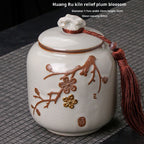 Ge Kiln Tea Jar Relief Sealed Tank Medium Tea Package Box - Walfos® Kitchenware