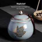 Ge Kiln Tea Jar Relief Sealed Tank Medium Tea Package Box - Walfos® Kitchenware