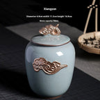 Ge Kiln Tea Jar Relief Sealed Tank Medium Tea Package Box - Walfos® Kitchenware