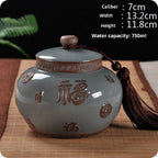 Ge Kiln Tea Jar Relief Sealed Tank Medium Tea Package Box - Walfos® Kitchenware