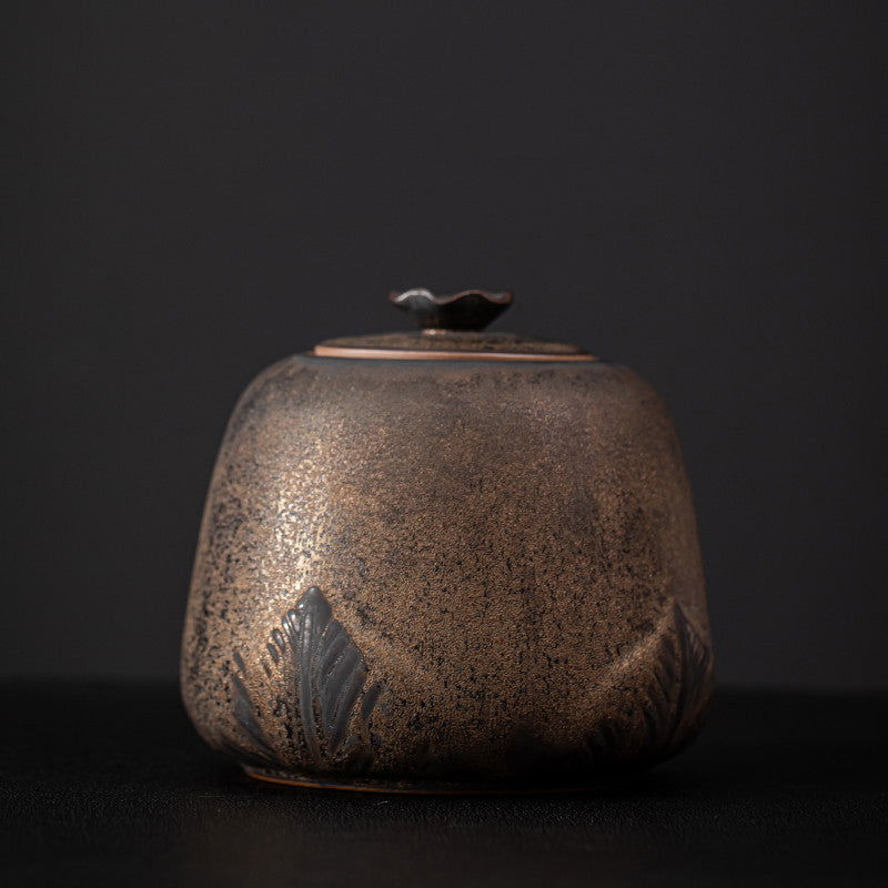 Gilt Iron Glazed Tea Pot Ceramic Airtight Pot Medium - Walfos® Kitchenware