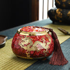 Golden Inlaid Jade Tea Pot Kung Fu Tea Set Large Sealed Tea Pot - Walfos® Kitchenware
