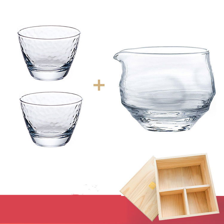 Hammer Pattern Small Wine Cup Birthday Gift Japanese Tea Set - Walfos® Kitchenware
