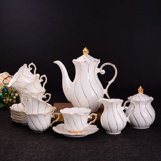 Handmade Gold Bone China Coffee Cup Set - Walfos® Kitchenware