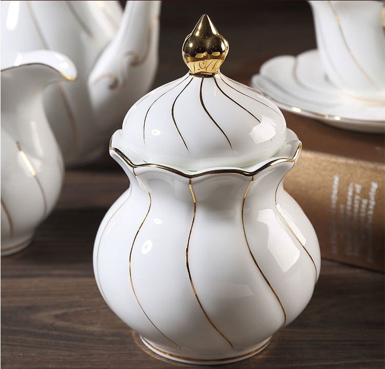 Handmade Gold Bone China Coffee Cup Set - Walfos® Kitchenware