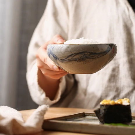 Household Ceramic Bowl Creative Dessert Bowl Japanese Style - Walfos® Kitchenware