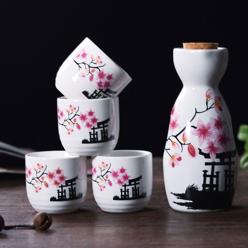 Household Ceramic Japanese Sake Bottle Set - Walfos® Kitchenware