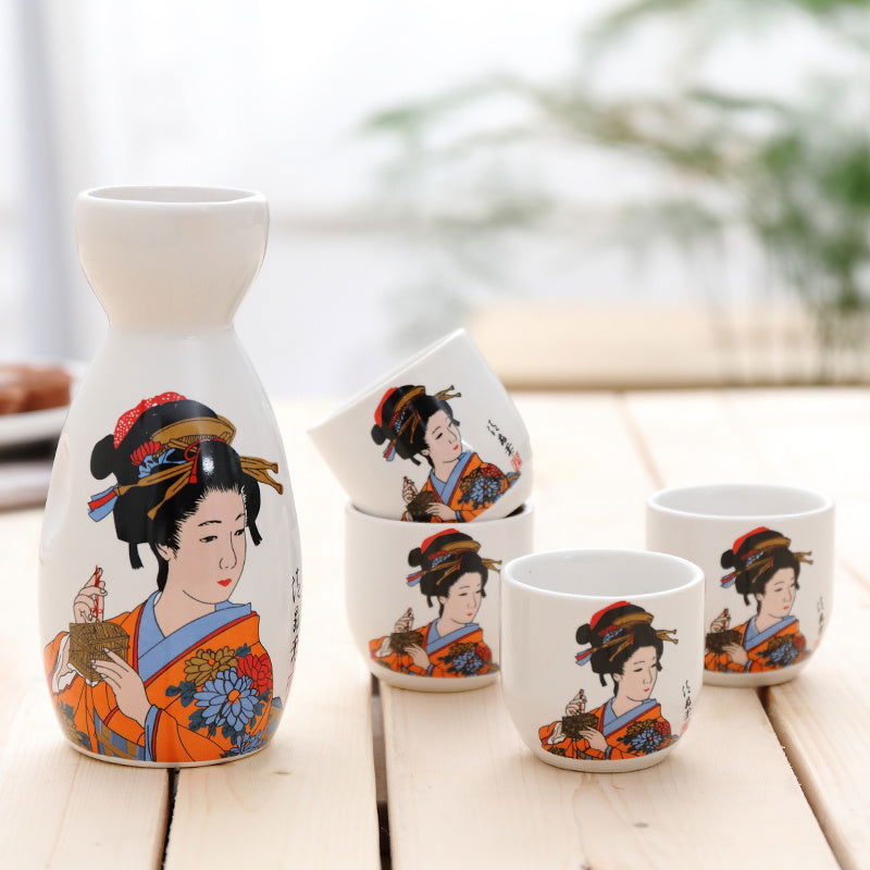 Household Ceramic Japanese Sake Bottle Set - Walfos® Kitchenware