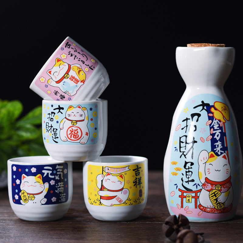 Household Ceramic Japanese Sake Bottle Set - Walfos® Kitchenware