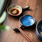 Household Ceramic Plum Hand Soy Sauce With Handle Saucer Dish - Walfos® Kitchenware
