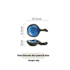 Household Ceramic Plum Hand Soy Sauce With Handle Saucer Dish - Walfos® Kitchenware