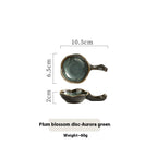 Household Ceramic Plum Hand Soy Sauce With Handle Saucer Dish - Walfos® Kitchenware