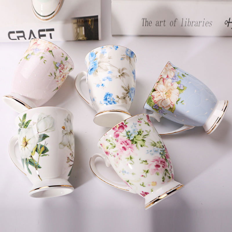 Household Creative Bone China Mark Office Cup - Walfos® Kitchenware