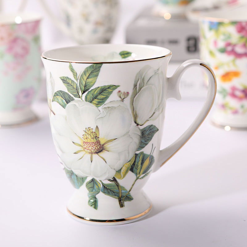 Household Creative Bone China Mark Office Cup - Walfos® Kitchenware