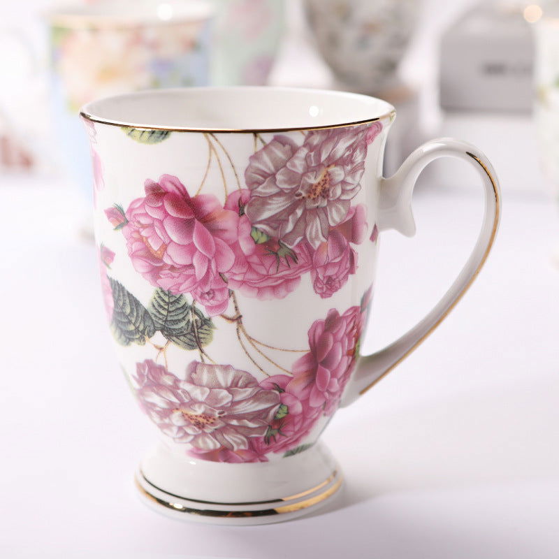 Household Creative Bone China Mark Office Cup - Walfos® Kitchenware