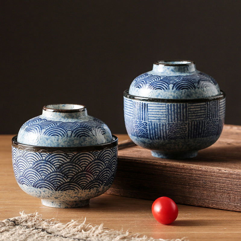 Household Dessert Japanese Ceramic Stew Bowl - Walfos® Kitchenware